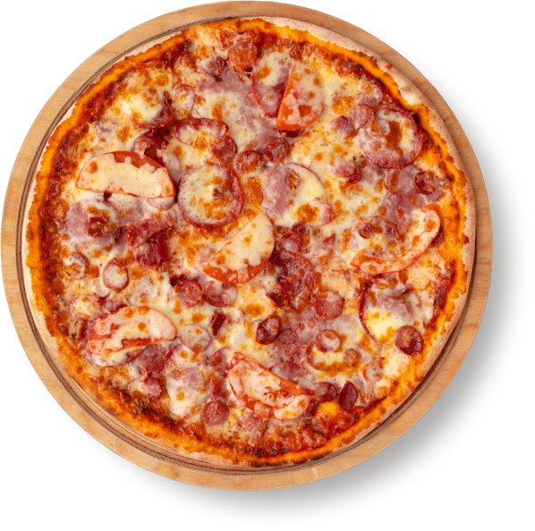Isolated Pizza on White