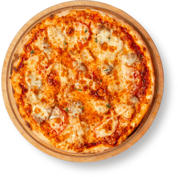 Isolated Pizza on White